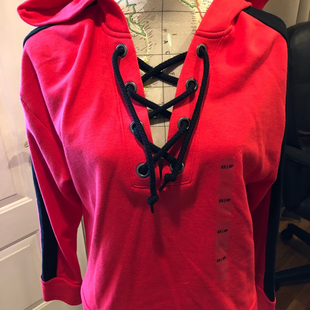 BNWT Pink Victoria’s Secret Lace Up Sweatshirt - Picture 4 of 6